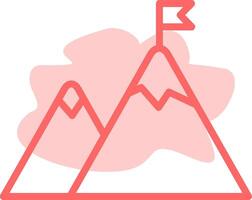 Peak Colorful Icon vector