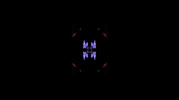 Neon square tunnel in a seamless loop. video