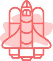 Spaceship Colorful Icon vector