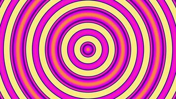 Pulsation of bright red disco rings in a seamless loop. video