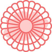 Chrysanthemum Colorful Icon vector