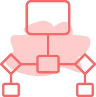 Flowchart Colorful Icon vector