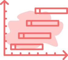 Horizontal Bars showing Progress Colorful Icon vector