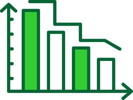 Bar Chart Colorful Icon vector