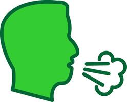 Dry Cough Colorful Icon vector