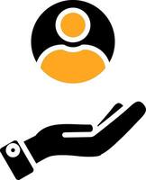 Hand Colorful Icon vector