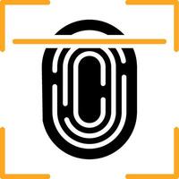 Fingerprint Scan Colorful Icon vector
