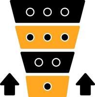 Funnel Chart Colorful Icon vector