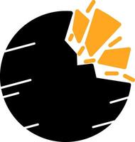 Destroyed Planet Colorful Icon vector