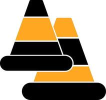 Traffic Cone Colorful Icon vector