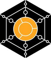 Radar Chart Colorful Icon vector