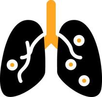 Damage Lungs Colorful Icon vector