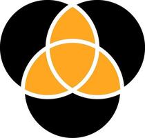 Venn Diagram Colorful Icon vector