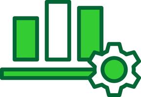 Bar Chart Colorful Icon vector
