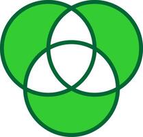 Venn Diagram Colorful Icon vector