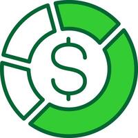 Dollar Colorful Icon vector