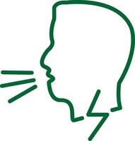 Difficult Breathing Colorful Icon vector