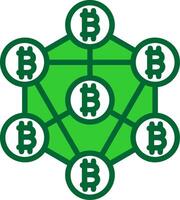 Blockchain Colorful Icon vector