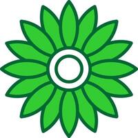 Sunflower Colorful Icon vector