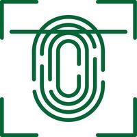Fingerprint Scan Colorful Icon vector