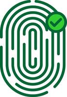 Biometric Identification Colorful Icon vector