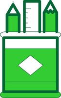 Pencillcase Colorful Icon vector