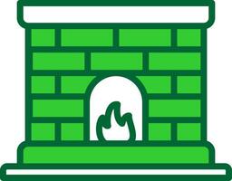 Fireplace Colorful Icon vector