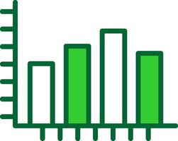Bar Chart Colorful Icon vector