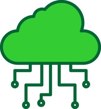 Cloud Computing Colorful Icon vector