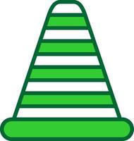 Traffic Cone Colorful Icon vector