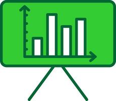 Column Chart Colorful Icon vector