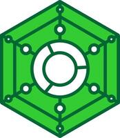 Radar Chart Colorful Icon vector