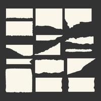 Torn paper pieces graphic element vector