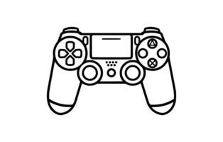 Illustration of a gaming controller with dual analog sticks,. vector