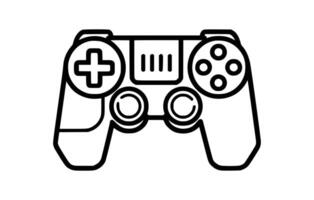 Continuous one line drawing of Game controller. illustration. vector