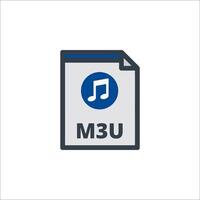M3u file icon vector