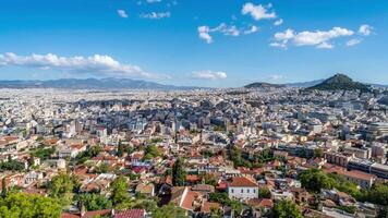 Time lapse of clouds and shadows over Athens video