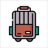 A suitcase icon on a white background vector