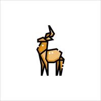 A deer is shown in a geometric style vector
