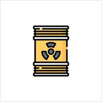 A barrel with radioactive symbol on it vector