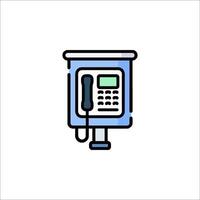 A phone booth icon on a white background vector