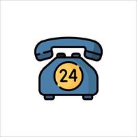 A telephone with the number 24 on it vector