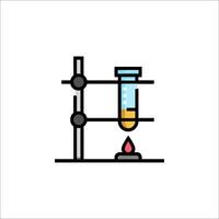 A test tube with a liquid in it and a red liquid vector