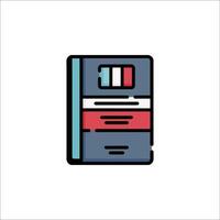 A book with a red, blue and white flag on it vector