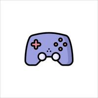 A purple game controller icon on a white background vector