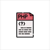 Php file icon illustration vector