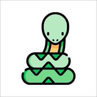A cartoon snake sitting on top of a stack of coins vector