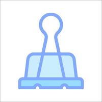 A blue icon of a stapler vector