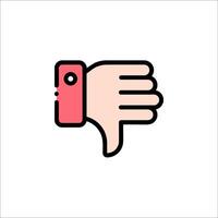 A hand with a thumb up and down icon vector