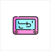 A pink and blue computer icon on a white background vector